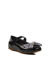Black Patent Leather Girl Bow Ribbon Ballerina 180 P