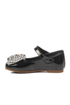 Black Patent Leather Ribbon Lightweight Girls Ballerinas 180 B