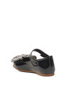 Black Patent Leather Ribbon Lightweight Girls Ballerinas 180 B