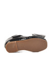 Black Patent Leather Ribbon Lightweight Girls Ballerinas 180 B