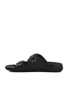 Black Double-Strap Lightweight Mens Slippers 80-012 M