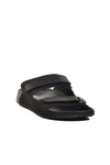 Black Double-Strap Lightweight Mens Slippers 80-012 M