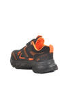 Black Orange Velcro Mesh Unisex Kids Sports Shoes 1500 P
