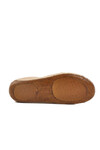 Beige Genuine Leather Womens Slippers 003 Z