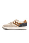 Beige Genuine Leather Mens Sneakers 4Y1987-2090 M