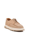 Beige Nubuck Genuine Leather Mens Casual Shoes Premium 8212 M