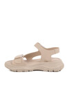 Bej Cırtlı Hafif Kadın Sandalet T-006 Z