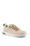 Beige Lightweight Flexible Textile Mens Sneaker Vulgar M