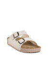 White Gray Lightweight Double-Strap Anatomic Womens Slippers 20-972 Z