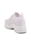 حذاء رياضي نسائي أبيض محبوك بنعل سميك 5002 Z