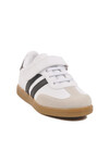 White Black Velcro Boys Sports Shoes 225 F