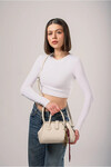 Beyaz Kadın El ve Omuz Çantası 18035