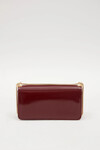 Burgundy Patent Leather Womens Hand and Shoulder Bag 930191