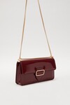 Burgundy Patent Leather Womens Hand and Shoulder Bag 930191