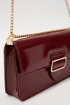 Burgundy Patent Leather Womens Hand and Shoulder Bag 930191