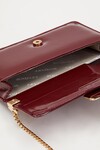 Burgundy Patent Leather Womens Hand and Shoulder Bag 930191