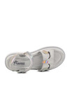 Silver Velcro Orthopedic Girls Sandals 25T105 F