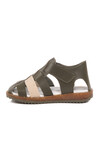 Khaki Beige Velcro Lightweight Unisex Childrens Sandals 17370 B