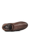 Brown Genuine Leather Velcro Anatomical Womens Casual Shoes 42633 Z