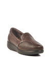 Brown Genuine Leather Anatomic Womens Casual Shoes 42652 Z