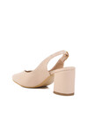 Krem Topuklu Kadın Abiye Ayakkabı PC-54706 Z