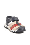 Navy Blue Red Velcro Boys Sports Sandals 173101 P