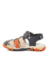 Navy Blue Orange Velcro Boys Sports Sandals 173101 P