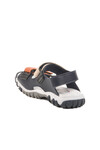 Navy Blue Orange Velcro Boys Sports Sandals 173110 P