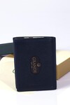 Navy Blue Genuine Leather Mens Card Holder 724