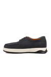 Navy Blue Nubuck Genuine Leather Mens Casual Shoes Premium 8212 M