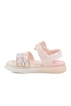 Pembe Cırtlı Taş İşlemli Kız Çocuk Sandalet 25Y600  F