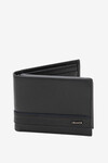 Black Genuine Leather Mens Wallet 1716