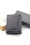 Black Genuine Leather Mens Wallet 1726