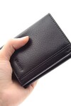Black Genuine Leather Mens Wallet 1726