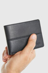 Black Genuine Leather Mens Card Holder 1807