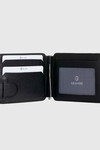 Black Genuine Leather Mens Card Holder 711
