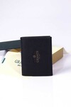 Black Genuine Leather Mens Card Holder 724