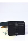 Black Genuine Leather Mens Card Holder 746