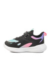 Black Fuchsia Velcro Mesh Girls Sneakers 2480 F