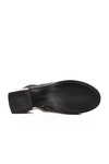 Siyah Hakiki Deri Kadın Topuklu Sandalet PC-54632 Z