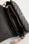 Black Round Buckle Detail Shoulder Bag 930389