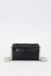 Black Tassel Chain Detailed Shoulder Bag 930425