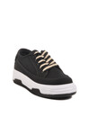 Black Linen Womens Sneakers Lady 528 Z