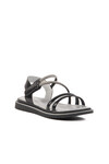 Black Patent Leather Velcro Orthopedic Girls Sandals 25T103 F