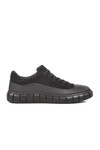 Black Nubuck Genuine Leather Mens Casual Shoes 2K0674-7662 M
