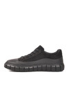 Black Nubuck Genuine Leather Mens Casual Shoes 2K0674-7662 M