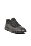 Black Nubuck Genuine Leather Mens Casual Shoes 2K0674-7662 M
