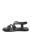 Black Thin Sole Lightweight Flexible Womens Sandals S-20 Z