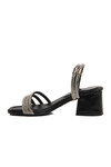 Black Stoned Girls Sandals 016 P