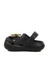 Black Unisex Kids Sabo Slippers Yumurcak B